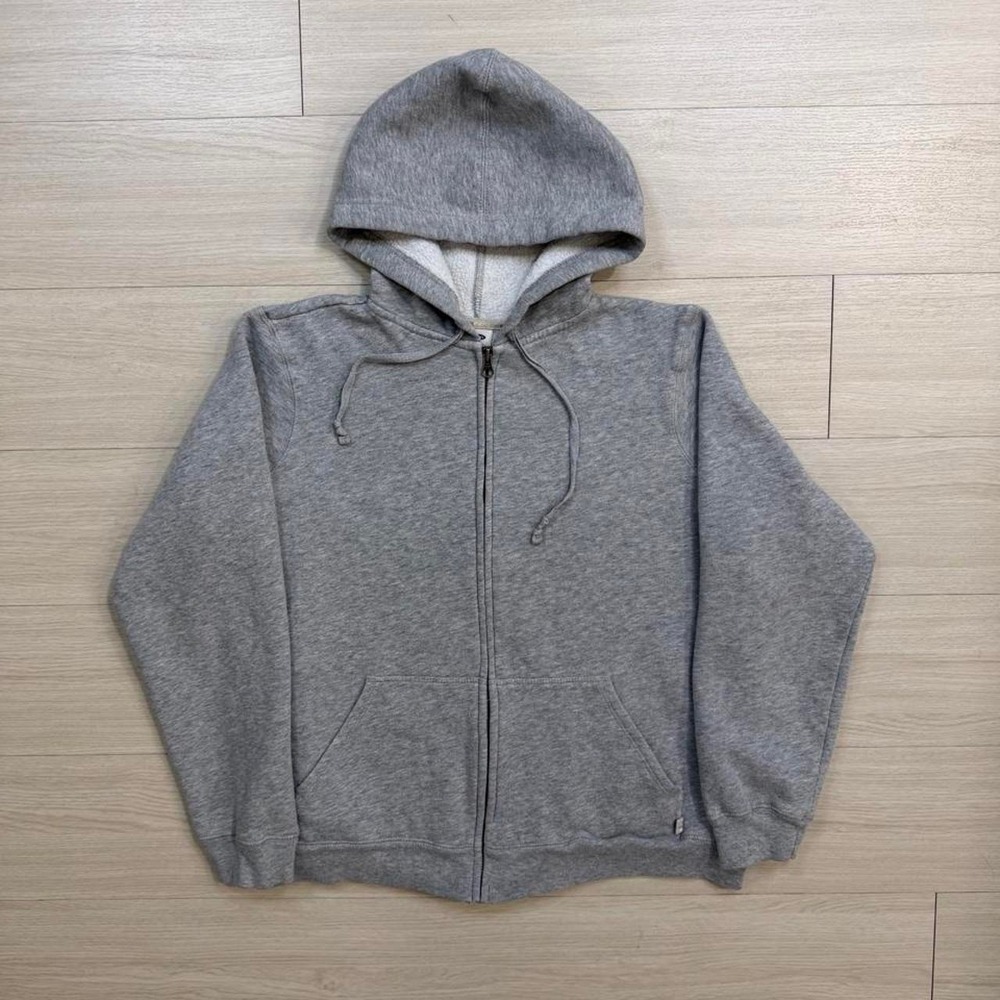 Y2K Old Navy Basic Black Grey Full Zip Hoodie Womens Size XL